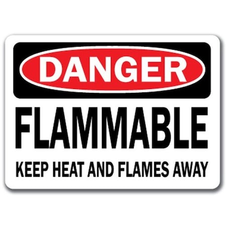 Signmission Safety Sign, 14 in Height, Plastic, Flammable 1 DS-Flammable 1